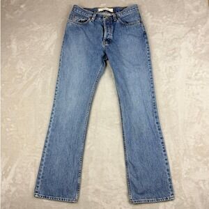 Vintage Gap Bootcut Jeans Womens 8 Blue Button Fly 2001 Made in USA Western Y2K